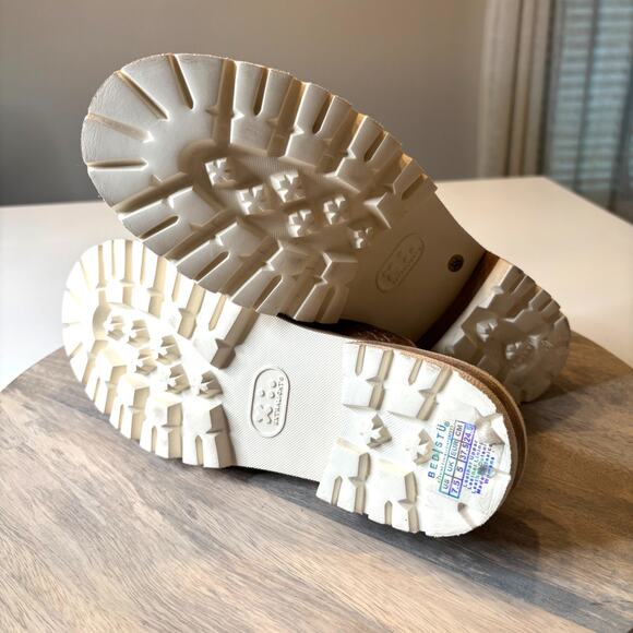 NEW Bed Stu Ona Tan Leather Mule Slip On Platform Clog Women's EU 37.5 US 7.5 - Picture 8 of 11